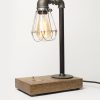Pipe Brothers wood lamps