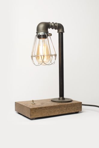 Pipe Brothers wood lamps
